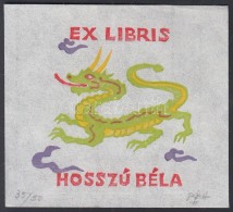 Peter F. Hosokawa: Ex Libris. Fametszet, Jelzett, Sorszámozott 35/50. / Japan Bookplate Wood-engraving,... - Other & Unclassified