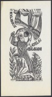 Oriol Maria Divi (1924-2013): Ex Libris Abraham. Fametszet, Papír, Jelzett A Dúcon, 11×5 Cm - Autres & Non Classés