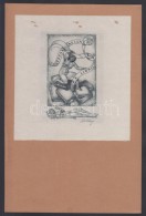 1918 Divéky József (1887-1951): Erotikus Ex Libris. Rézkarc, Jelzett. 14x15 Cm - Autres & Non Classés