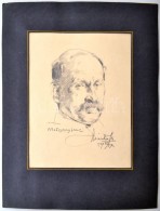 Márton Ferenc (1884-1940): Medgyesy Ferenc SzobrászmÅ±vész Portréja 1937.. Ceruza,... - Altri & Non Classificati