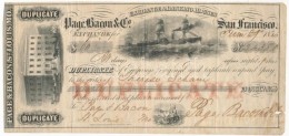 Amerikai Egyesült Államok / San Francisco 1854. 'Exchange & Banking Houses - Page, Bacon & Co.... - Unclassified
