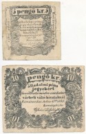 Komárom 1849. 5kr + 10kr T:III / 
Hungary / Komárom 1849. 5 Kreuzer + 10 Kreuzer C:F
Adamo... - Unclassified