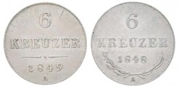 Ausztria 1848A 6kr Ag (2,25g) + 1849A 6kr Ag (1,92g) T:1-,2 / 
Austria 1848A 6 Kreuzer Ag (2,25g) + 1849A 6 Kreuzer... - Non Classés