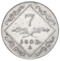 Ausztria 1802A 7kr Ag 'II. Ferenc' Bécs (4,7g) T:2,2- Kis Patina / 
Austria 1802A 7 Kreuzer Ag 'Franz II'... - Non Classés