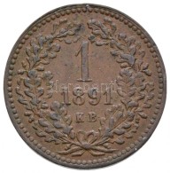1891KB 1kr Cu 'Fiume Címer' Körmöcbánya (3,37g) T:2 / 
Hungary 1891KB 1 Kreuzer Cu 'Fiume... - Non Classés