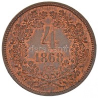 1868KB 4kr Cu Körmöcbánya (13,35g) T:1- Apró Ph. / 
Hungary 1868KB 4 Kreuzer Cu Kremnitz... - Unclassified
