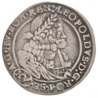 1687N-B/P-O 15kr Ag 'I. Lipót' Nagybánya (5,26g) T:2- Kis Lemezhajlás és Patina /... - Unclassified