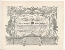 Ausztria 1851. 10G 'Reichs-Schatzscheine' Korabeli Hamisítványa Eredeti Bankjegypapíron T:II-... - Non Classés