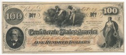 Amerikai Konföderációs Államok / Richmond 1864. Október 29. 100$ Vízjeles... - Non Classés