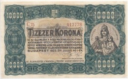 1923. 10.000K 'Orell Füssli Zürich' Barna Sorozat-és Szorszám T:III Restaurált /... - Non Classés