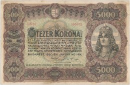 1920. 5000K 'Orell Füssli Zürich' Piros Sorozat- és Sorszám T:III,III- / 
Hungary 1920.... - Unclassified