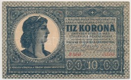 1919. Augusztus 9. 10K T:III Fo. /
Hungary 9th August 1919 10 Korona C:F Spotted 
Adamo K13 - Non Classés