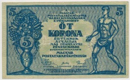 1919. 5K 'MÁS TÖRVÉNYES PÉNZNEMEKRE' T:III /
Hungary 1919. 5 Korona 'MÁS... - Non Classés