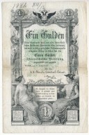 1866. 1G T:III- Ragasztott / 
Austrian Empire 1866. 1 Gulden C:VG Sticked
Adamo G97 - Unclassified