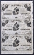 1852. 5Ft 'Kossuth Bankó' Kitöltetlen D,E,F 3-as ívben, Nyomdai Ujjlenyomatokkal T:I,I- /... - Non Classés
