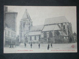 Ref5154 CPA Animée De Bray Sur Somme - église - Cliché H. Vitasse - Café De La Musique Restaurant 1904 - Bray Sur Somme