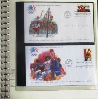 COMPLETE COLLECTION OF 24 SUPERB FIRST DAY COVERS OLYMPIC GAMES LOS ANGELES 1983 ON LINDNER PAGES - Autres & Non Classés
