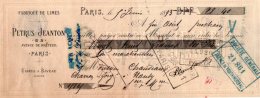 VP3988 - Lettre De Change - Fabrique De Limes PETRUS - JEANTON  à PARIS - Usine à RAVEAU - Letras De Cambio