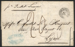 Entire Letter Sent From Buenos Aires To France On 11/NO/1867 By French Mail, With Nice Postal Marks On Front And... - Autres & Non Classés