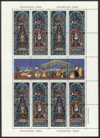 GJ.2561/4, 1991 Christmas, Complete Sheet With Gutters, VF Quality, Catalog Value US$25. - Altri & Non Classificati