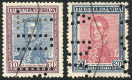 GJ.421O + 422O, High Values Of The Set With Invalidating Perforations, VF Quality! - Autres & Non Classés