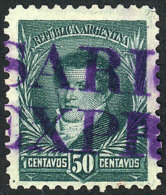 GJ.184, With The Rare "ROSARIO POR EXPRESO" Cancel, VF Quality, Few Known Examples! - Altri & Non Classificati