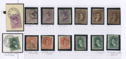 GJ.35 + Other Values, Collection Of Post-classic And Surcharged Stamps On 5 Album Pages, Including Used And A Few... - Autres & Non Classés