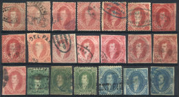Stockcard With 21 Examples Of 5, 10 And 15c., ALL WITH DEFECTS. The 5c. Stamps Include Examples From 1st, 3rd, 4th,... - Usati