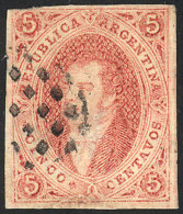 GJ.27, 6th Printing Imperforate, Dotted Cancel, With Defects And Repaired, Very Good Appearance, Catalog Value... - Oblitérés