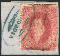GJ.25, On Fragment (the Dark Brown Sticking Out From 2 Margins), With Complete Cancel Of CONCORDIA, VF! - Oblitérés