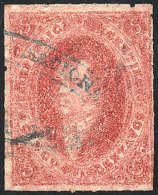 GJ.25, 4th Printing, Nice Example With Good Cancel Of SAN NICOLÁS In Blue, VF! - Usati