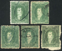 GJ.23, 5 Examples In Different Shades, VF General Quality! - Used Stamps