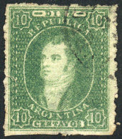 GJ.23, 10c. Worn Impression, With Defects But Of Excellent Appearance, Catalog Value US$25 - Usati