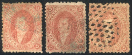 GJ.20, 3rd Printing, 3 Examples In Different Shades, VF Quality! - Oblitérés