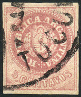 GJ.12, 5c. Semi-worn Plate, Used In Tucumán, Very Nice, Catalog Value US$30 - Oblitérés