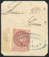 GJ.10, Interesting Lilac-rose Color, With Small Printing Varieties, On A Fragment Used In Rosario, Very Nice! - Oblitérés