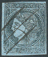 GJ.1, UN Real MC Pen Cancelled, Good Example, Catalog Value US$40 - Corrientes (1856-1880)