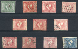 Lot Of 11 Stamps In A Stockcard, All Genuine But With Defects, Catalog Value US$650, Good Opportunity! - Buenos Aires (1858-1864)