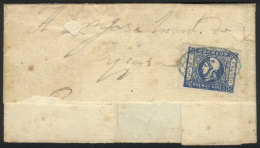 GJ.17, Example Of VF Quality On Fragment Of A Folded Cover, Very Nice! - Buenos Aires (1858-1864)