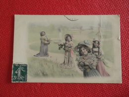 Frankreich France Fantasie Enfants Avec Des Fleurs 1910 - Animaux Habillés