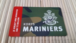 Prepaidcard Korp Mariniers Some Lithe Sratches On Backside Card Used 2 Scans Rare - Cartes GSM, Prépayées Et Recharges