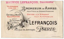 VP3995 - CDV - Carte De Visite - Mr LEFRANCOIS Bronzeur D'Armes - Bijouterie De Deuil - Visitekaartjes