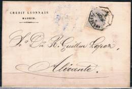 1881.- MADRID A ALICANTE - Storia Postale