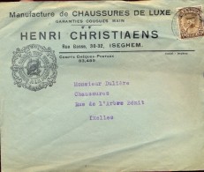 Omslag Enveloppe - Reclame Henri Christiaens Izegem - Chaussures - Schoenen - Briefe