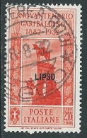 1932 EGEO LIPSO USATO GARIBALDI 2,55 LIRE - U27 - Egée (Lipso)