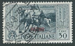 1932 EGEO PATMO USATO GARIBALDI 30 CENT - U27-4 - Egeo (Patmo)