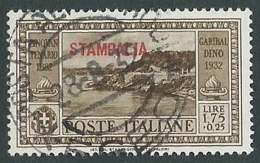 1932 EGEO STAMPALIA USATO GARIBALDI 1,75 LIRE - U27-7 - Aegean (Stampalia)