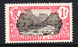 French Polynesia MNH Scott #49 1fr Fautaua Valley - Unused Stamps