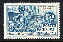 French Polynesia MH Scott #79 1.50fr Colonial Exposition 1931 - Neufs