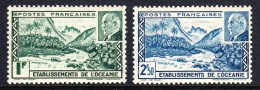 French Polynesia MH Scott #125A-#125B Set Of 2 Fautaua Valley, Marshal Petain - Vichy Iisue - Ungebraucht